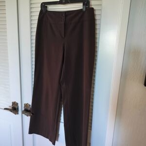 Style & Co Women's Stretch Wide Leg Pants, Size 8T Brown
